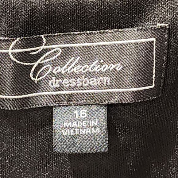 Dressbarn Collection Leopard Print Dress Lined Embellished Size 16 Black‎ Tan - Picture 3 of 12